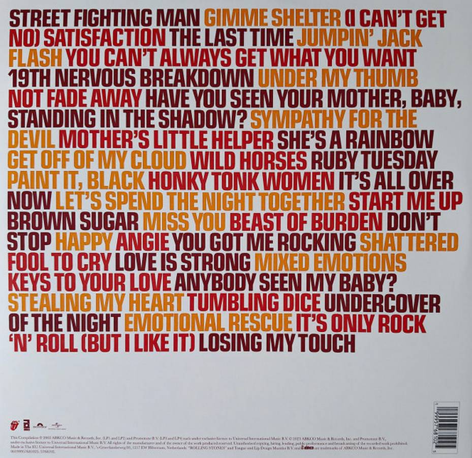 Rolling Stones – Forty Licks (4LP color)